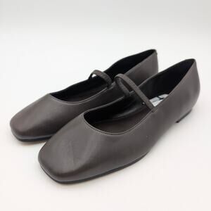 Marc Fisher LTD Urella Mary Jane Flats Square Toe Women's Dark Brown Size US8M